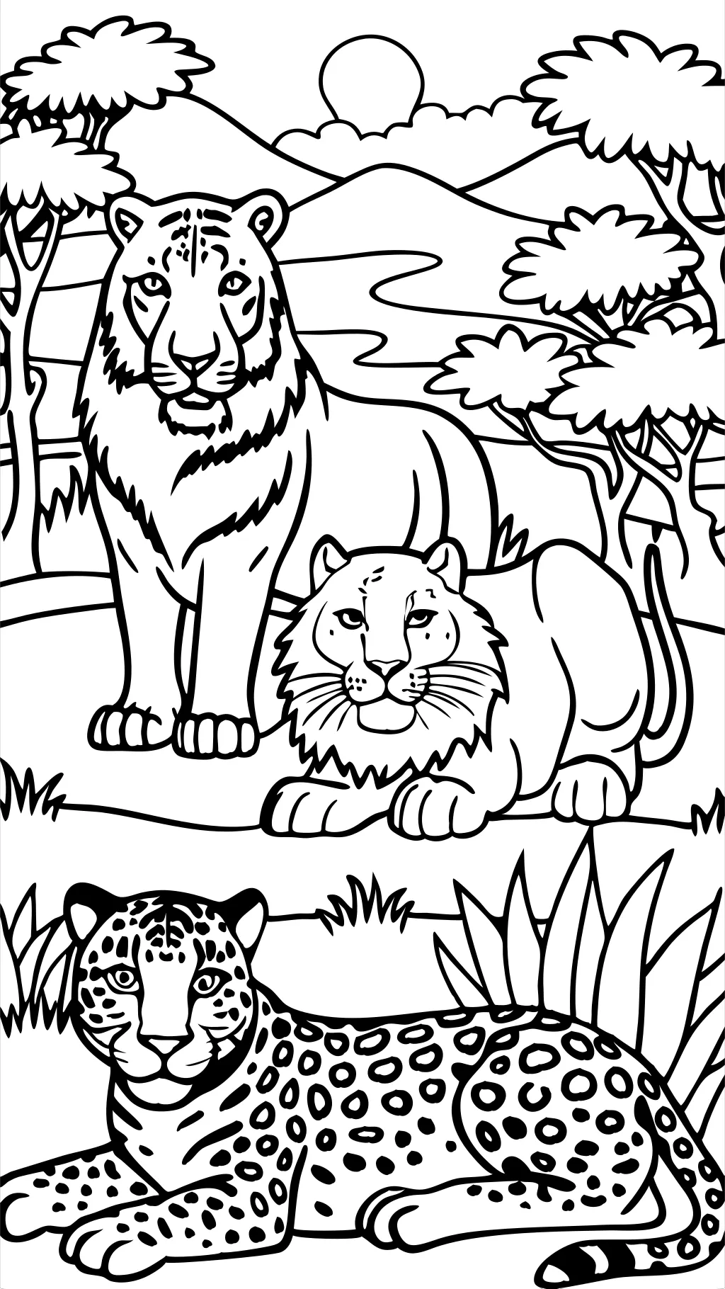 pages à colorier de gros chat